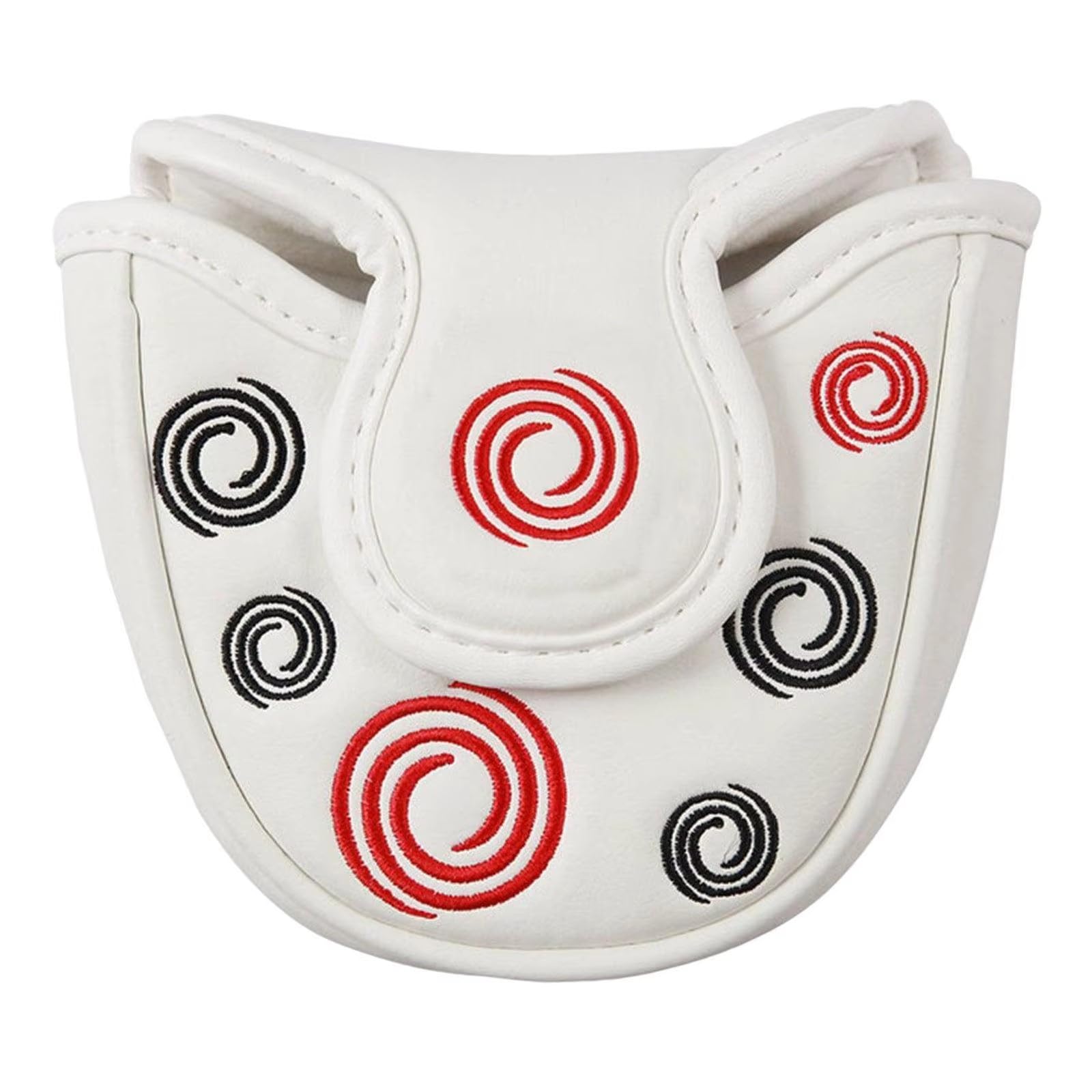 Funda para Cabeza de Putter de Golf Bordado Circular Cierre Magnético Piel Sintética ODY-Ssey