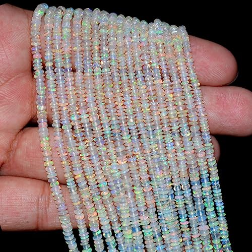Opale éthiopienne multi-feu perles naturelles à facettes pour création de bijoux d'été