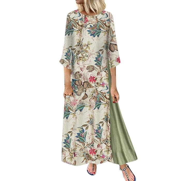 Long Dress, Ladies Floral Printed 