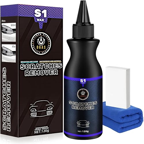 2025 New Upgraded Car Scratch Remover, Scratch and Swirl Remover for Vehicles Blemishes, Non-Toxic Car Paint Scratch Repair, Polishing & Waxing Kits with Buffer Pad, Microfiber Towel (1)