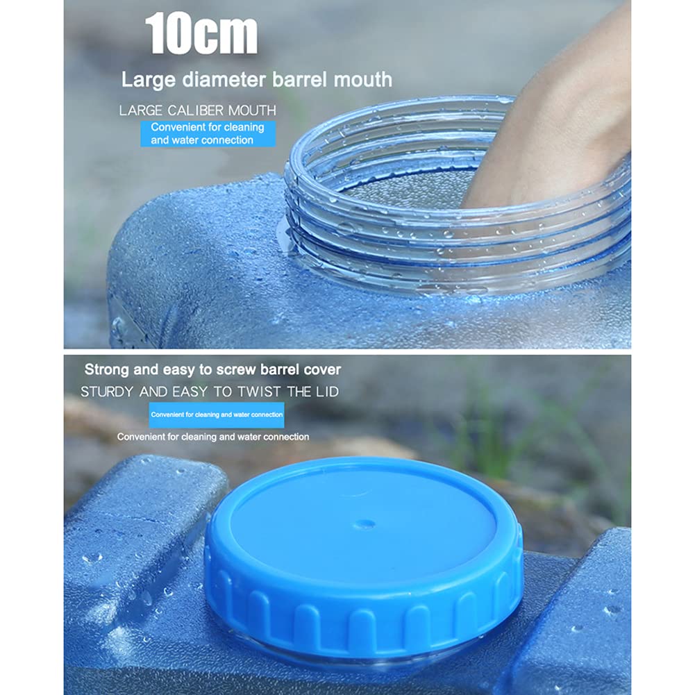 cutecool 5-22L Reservoir Eau Camping Car,Portable Bidon d'eau avec Poignée,Jerrican Alimentaire avec Robinet,Parfait pour Voyage, Camping, Barbecue, Pêche