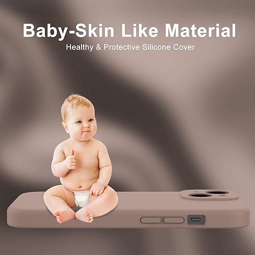 Miniatura 6 de DEENAKIN Funda diseñada para iPhone 15 Plus con protector de pantalla, protección mejorada de la cámara, funda de silicona suave al tacto de la piel