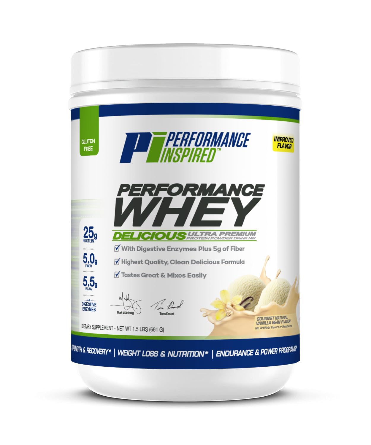 Performance Inspired Nutrition - Whey Protein Powder - All Natural - 25G - Contains BCAAs - Digestive Enzymes - Fiber Packed - Gourmet Natural Vanilla Bean � 1.5 LBS / 681 G (B0CZMRT5C5) Amazon Price History, Amazon Price Tracker