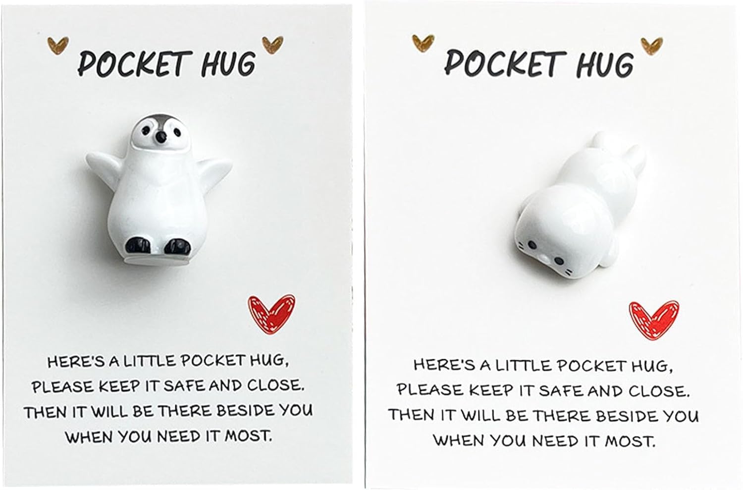 Ziibars Pudgy Penguins,Positive Penguin,Penguin,Pocket Penguin, Pocket Hug, Penguins Gifts, Pockets Penguin Hug With Message Card, Encourage Keepsake Ornament.pocket Hugs For Friends, Lovers, Birthday