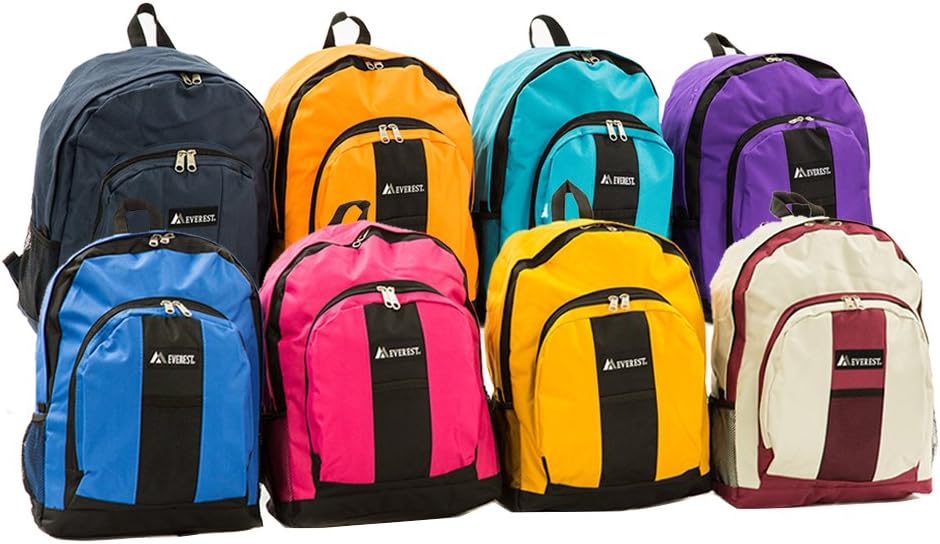 Everest Backpack with Front and Side Pockets in 8 Colors