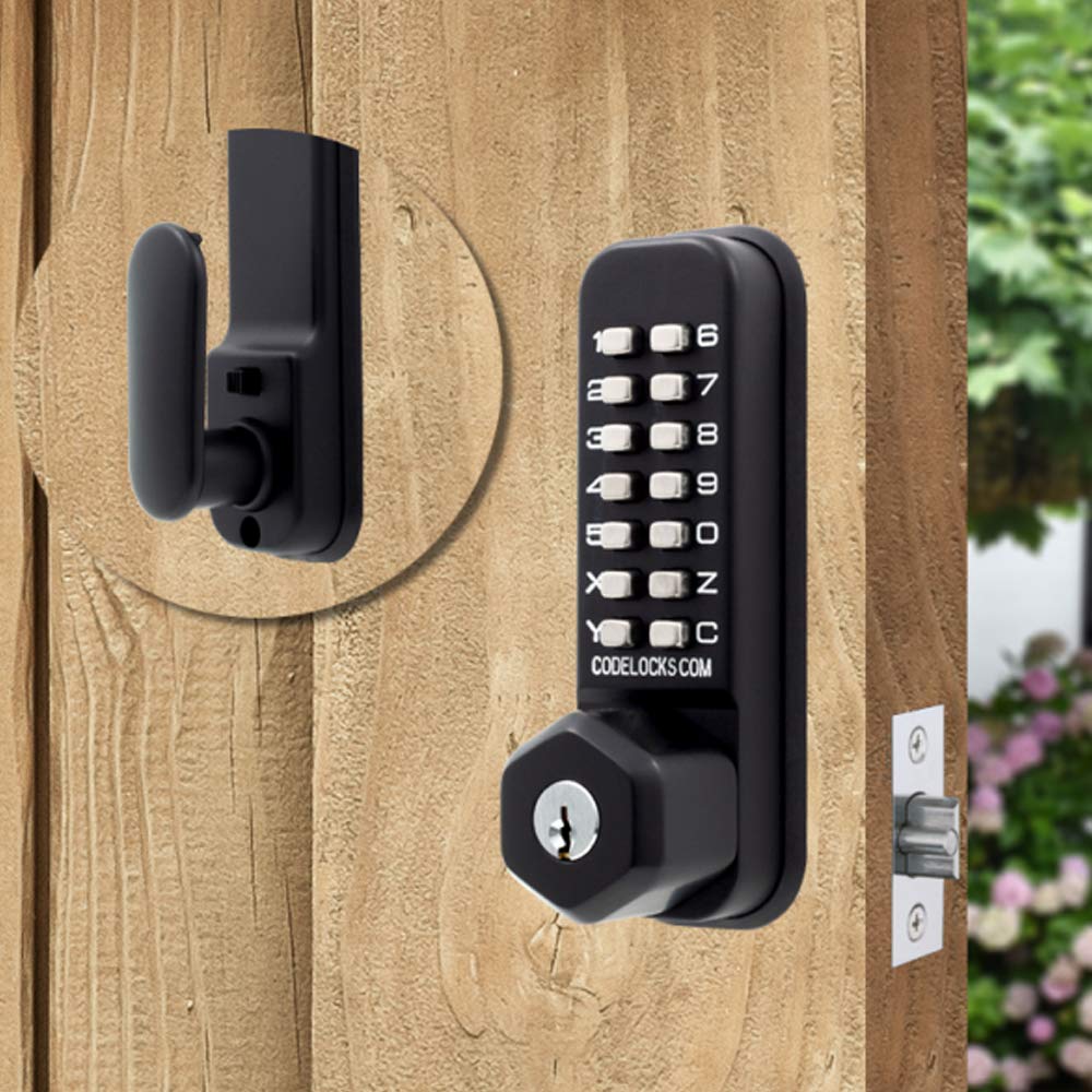 Codelocks CL255 Marine Grade Mortice Latch Key Blk