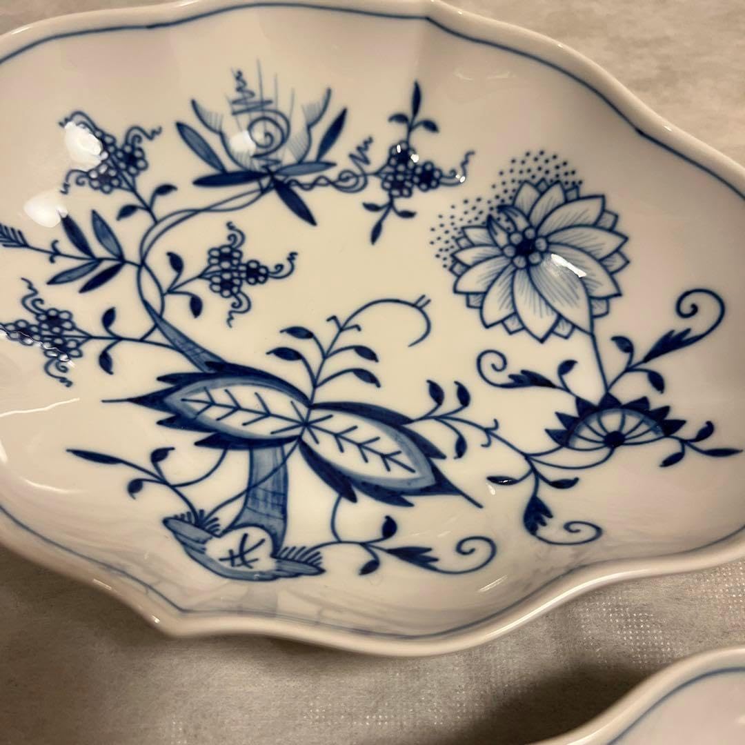 マイセン ブルーオニオン プレート2枚① マイセン ブルーオニオン ペア