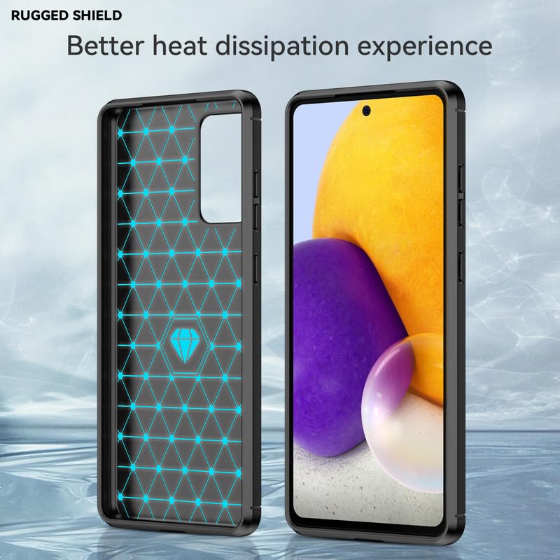 Image of Hybrid Carbon Fiber Back Case for Samsung Galaxy A72 (Black)
