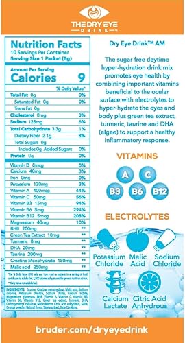 Miniatura 9 de l Hidratación definitiva para ojos secos l Paquetes de electrolitos en polvo sin azúcar l Mezclado con vitaminas, té verde, cúrcuma, taurina y DHA l