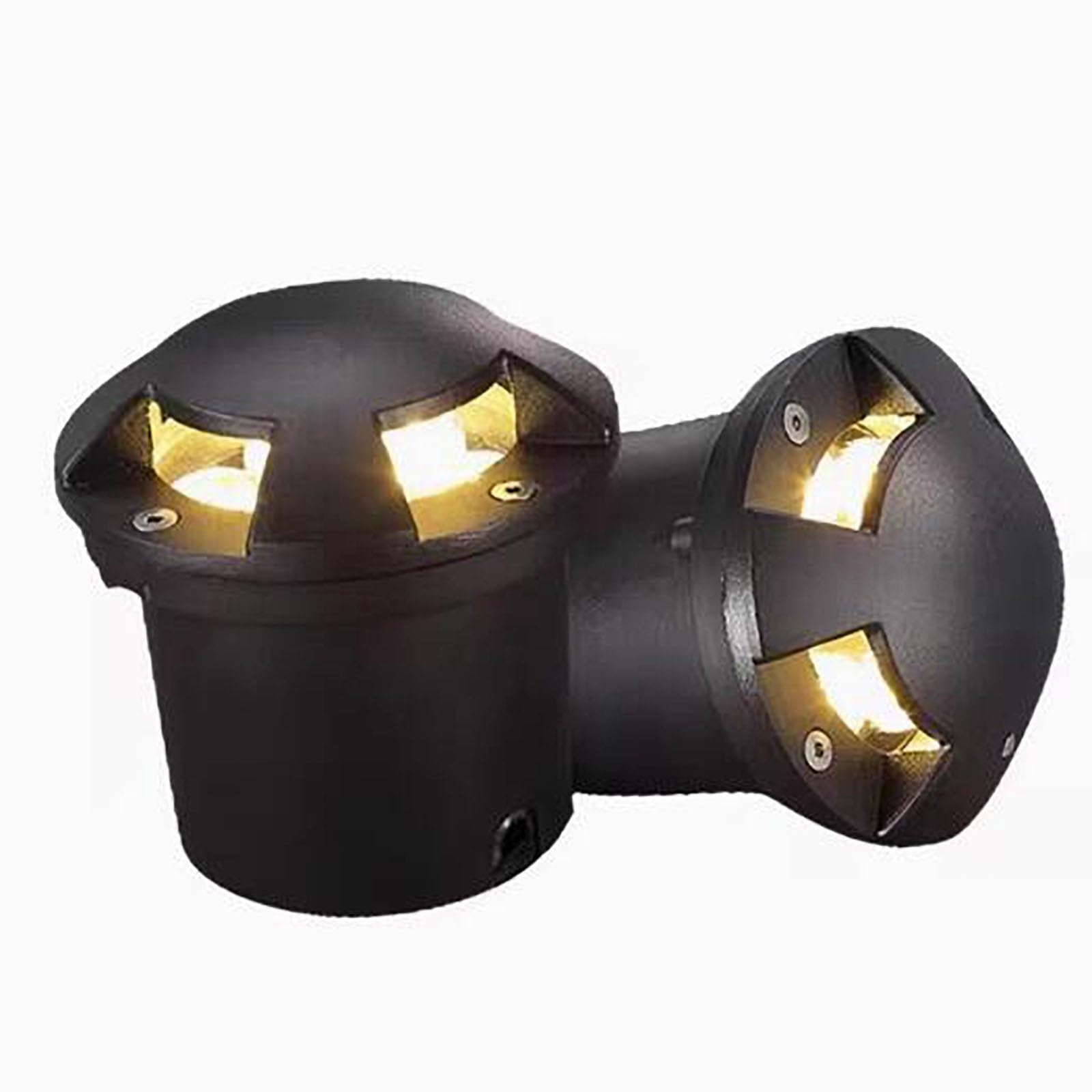 Lampada da terra a LED Lampada sotterranea a emissione laterale for esterni, Faretto da incasso a luce calda, Luci paesaggistiche da giardino impermeabili IP67(6W,1 Sided)