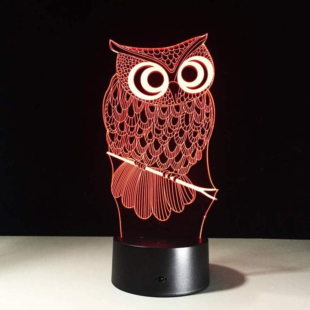 Veilleuse 3D, lampe de chevet pour chambre à coucher, petite lampe de bureau, dortoir d'étudiant, lampe d'alimentation pour bébé