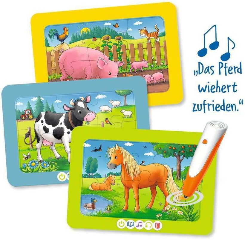 tiptoi® 3 erste Puzzles: Bauernhoftiere - 3x6 Teile