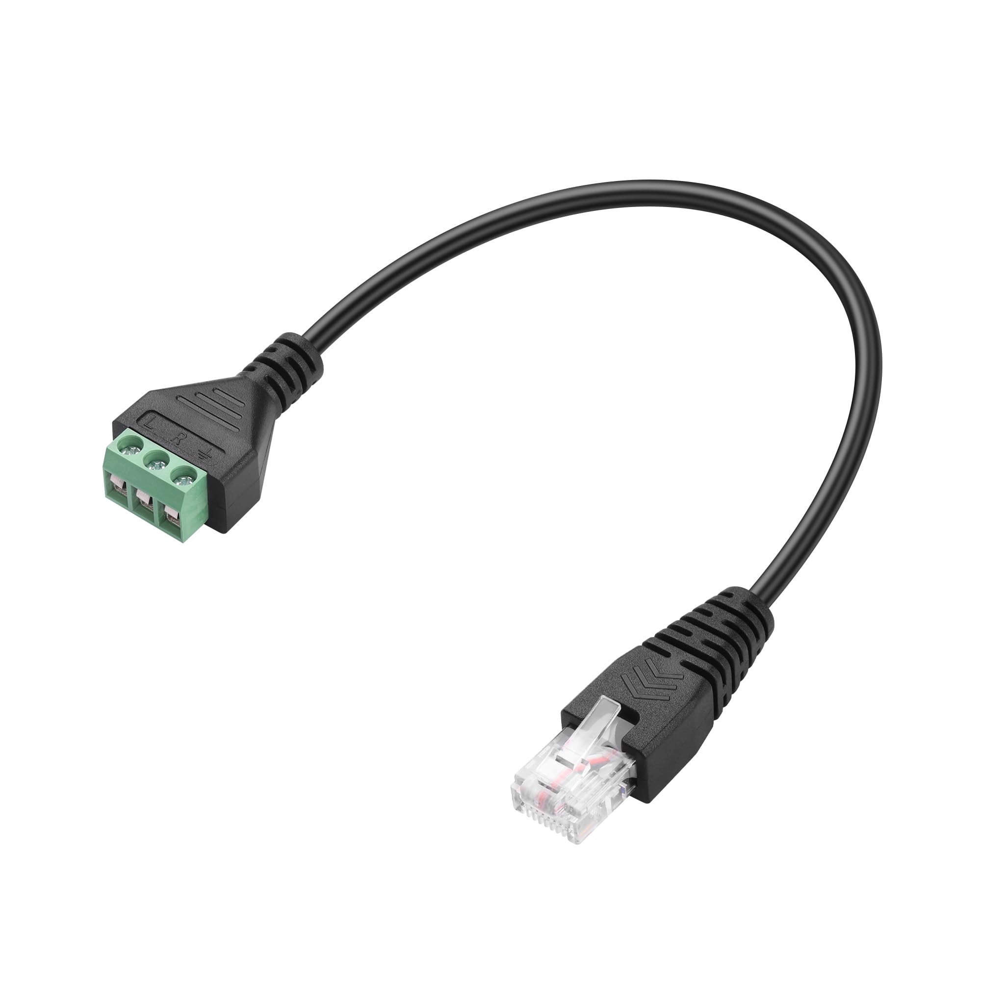 SinLoon RJ45 Male to 3 Pin Screw Terminal Adapter Cable Solderless Connector Transmission Extension Signal (345)