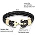 Men Anchor Bracelet Women Leather Gold Stainless Steel Handmade Jewellery Fashion Accessories Rope Bracelets For Gifts TN2FD (Gold-Black-21cm)