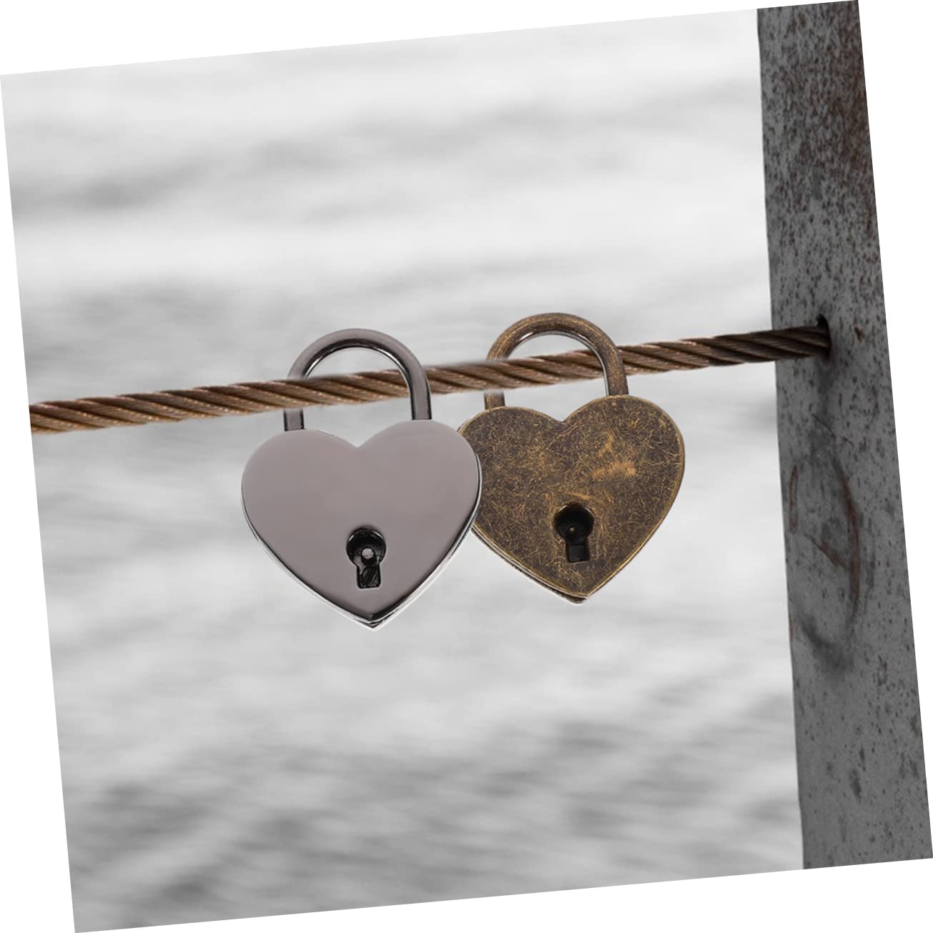 Housoutil Lot De 3 Cadenas À Bagages En Métal Avec Serrure En Forme De Cœur Et Clés Petit Cadenas Pour À Main Agenda 4 Pièces X 3