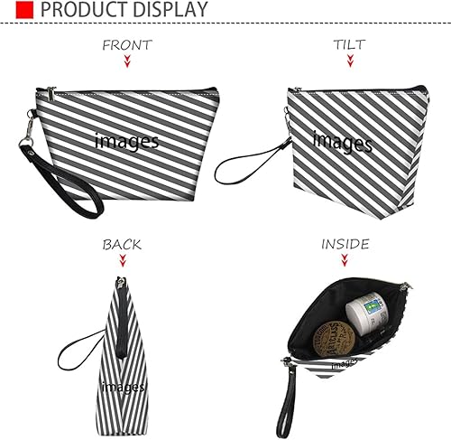 Miniatura 7 de Bolsa de cosméticos para mujer, bolsas de maquillaje grandes, bolsa de viaje para artículos de tocador, estuche impermeable, Rojo rosa