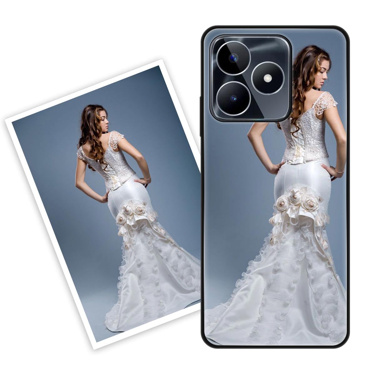 Cover Personalizzata Per Realme C53 Con Foto Testo Logo | Custodia TPU Morbida Antigraffio - 2