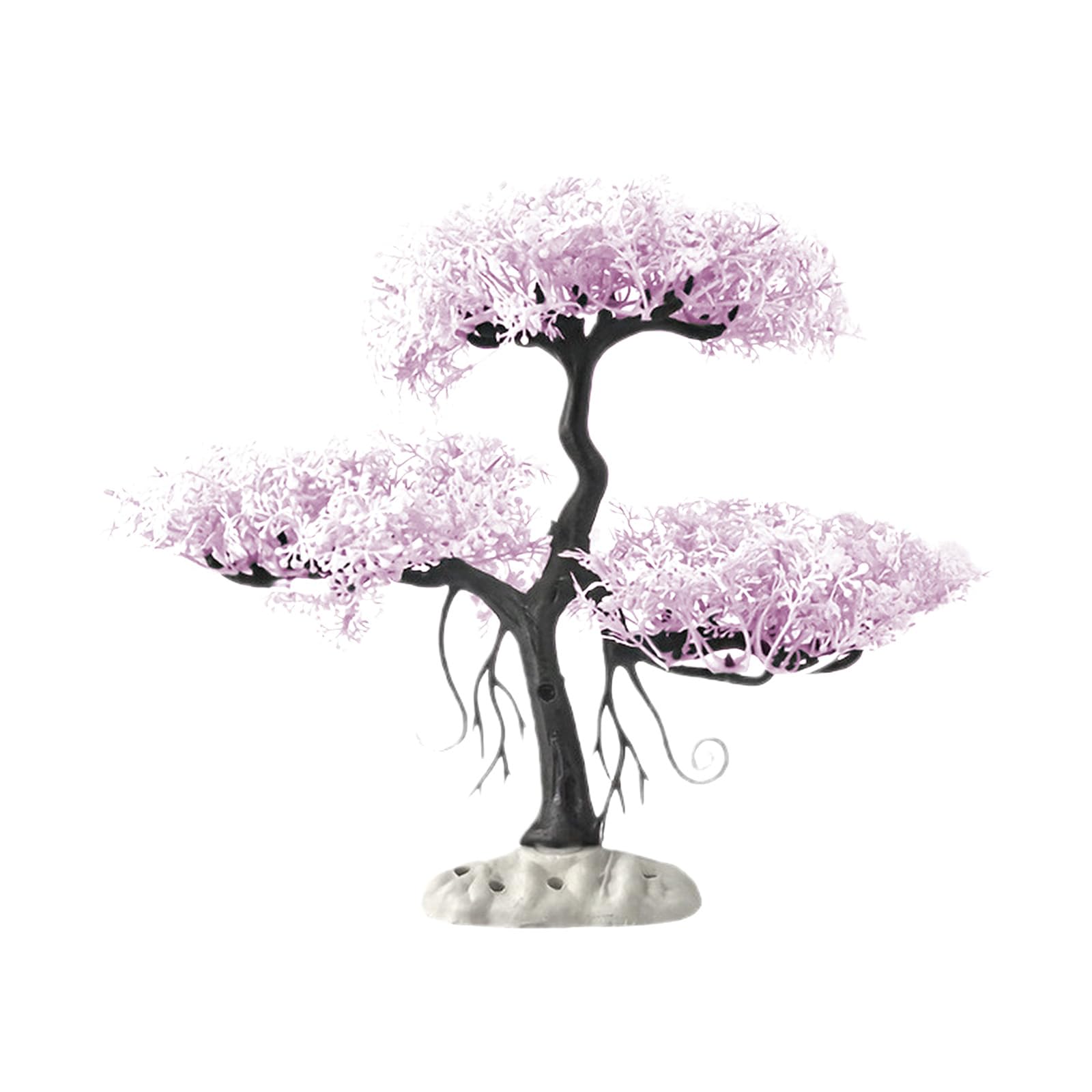 JTQYFI 3 Snowflake Design Pine Tree Aquascaping Decor, Safe Underwater Plant for Beginner & Aquarium Landscapes Aquarium Landscape Decoration
