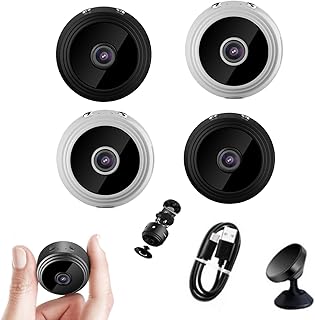 Pixielens Pro Security Camera, Pixielens Pro Wireless Security Camera, Pixielens Pro Mini Security Camera, Pixielens Pro Security Camera Magnetic, Pixielens Surveillance Camera (2pcs*Black+2pcs*White) - Generic
