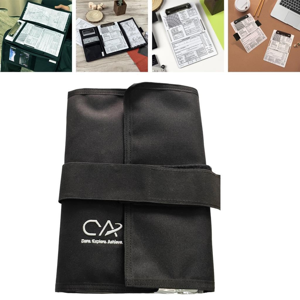 Generic Kneeboard Airplane Professional Mapstrap Kompaktes, praktisches, langlebiges, faltbares Flugpad im Vintage-Stil für den Außenbereich des
