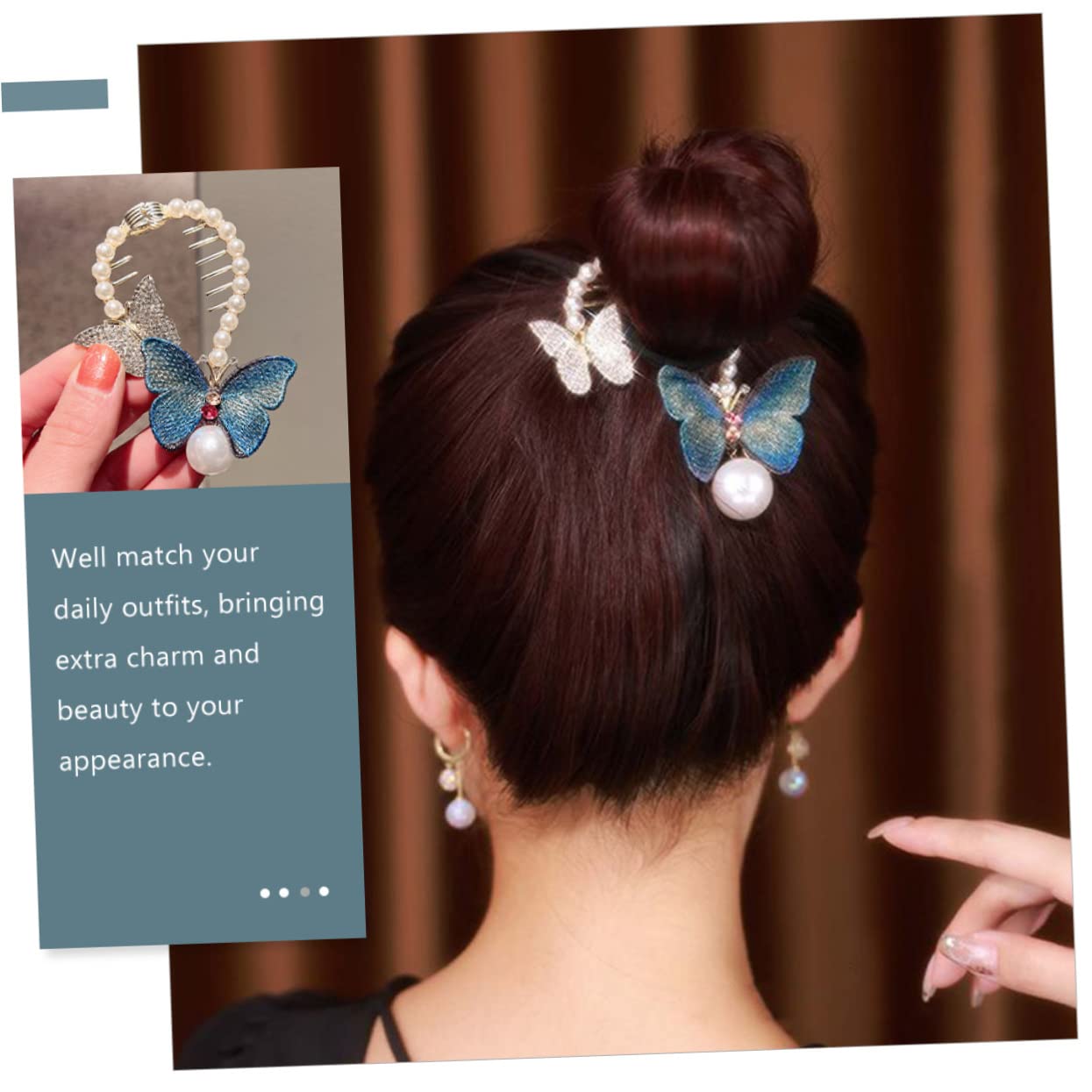 Healeved 10stücke Rhinestone Butterflies Haarspangen Elegante Haarklammern Für Hochsteckfrisuren Perlen-haarclips Für Damen Stilvolle Haarschmuck Für Besondere Anlässe Und Alltag