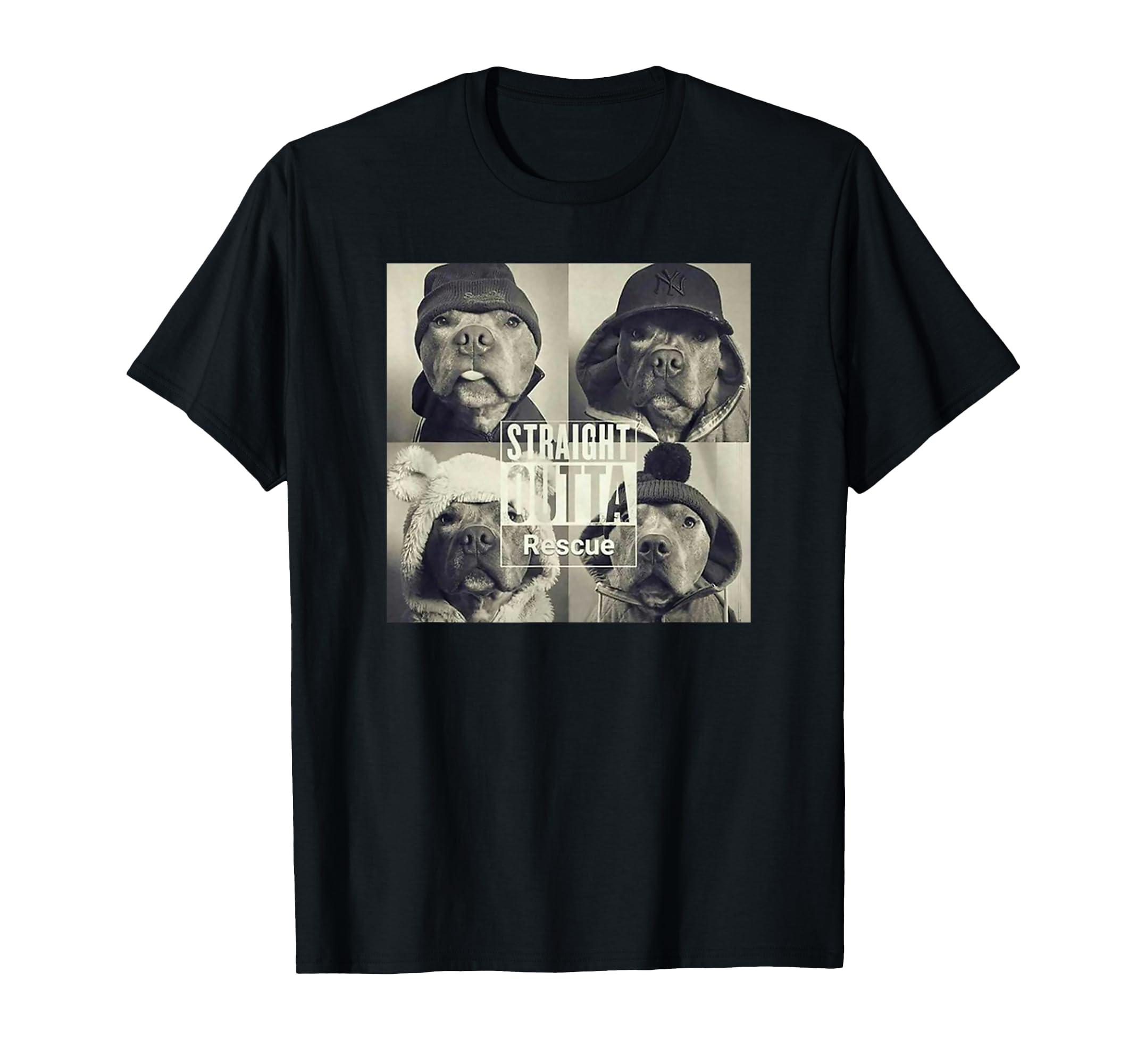 Straight Outta Rescue Pitbull T-Shirt T-Shirt