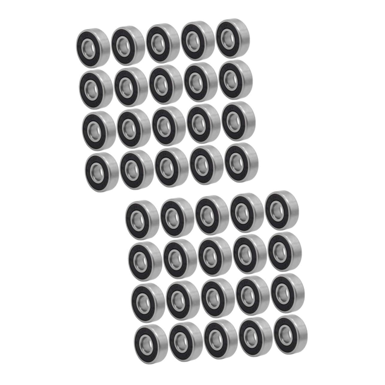 Łożyska kulkowe, 40 szt. 608 608 2 łożysko koła Stopka samochodowa Łożyska pompy Deskorolka Łyżwy Łożyska inline -9 Łożysko koła Łożysko zwykłe Łożysko do skuterów Łożysko koła do deskorolki Czarny
