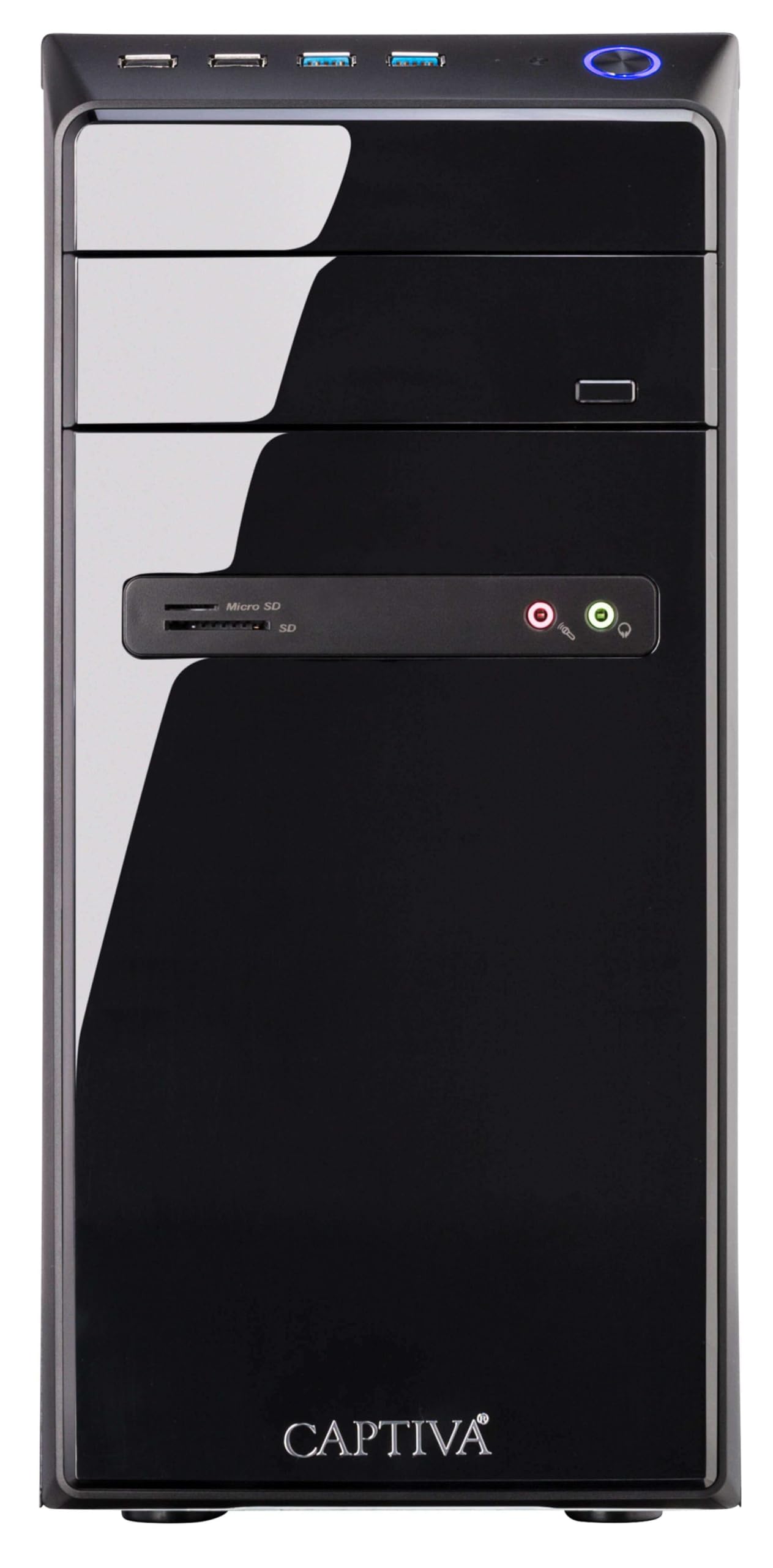 Captiva PC Power Starter I80-350 I Intel i3 14100 I płyta główna H610M I 16 GB DDR4 RAM I Intel UHD Graphics I 500 GB SSD M.2 I bez systemu operacyjnego I Business Tower