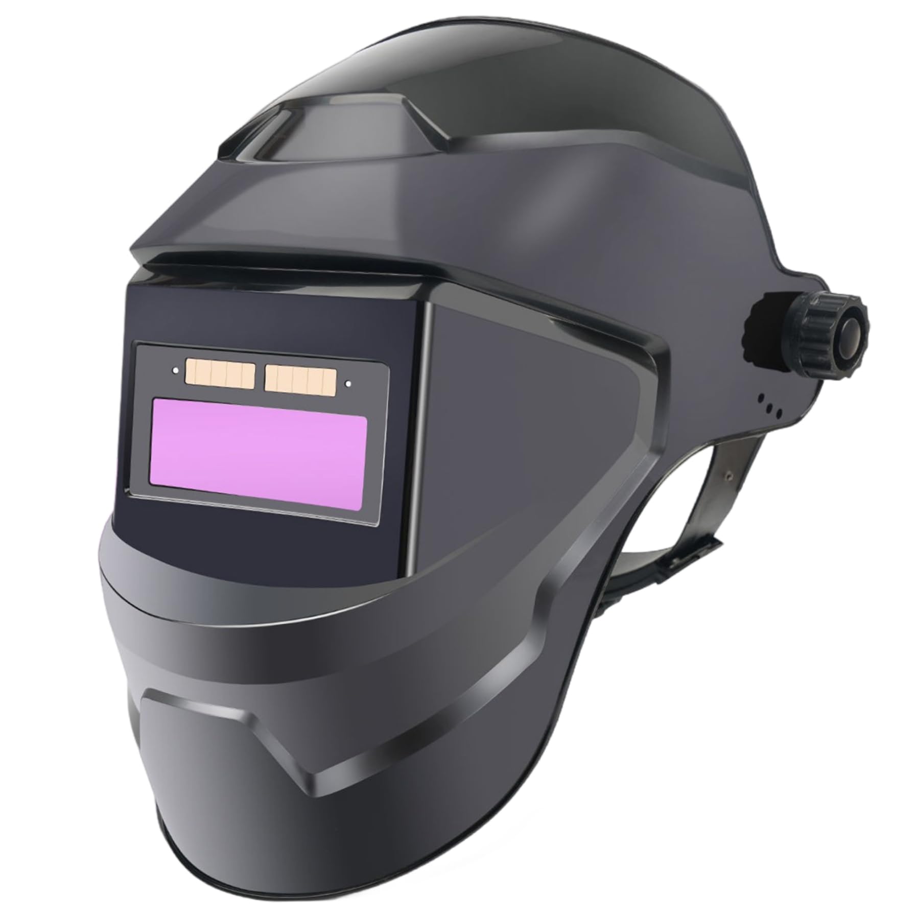 Auto Darkening Welding Helmet Solar-Powered 8x11" Lightweight PP with LCD Lens