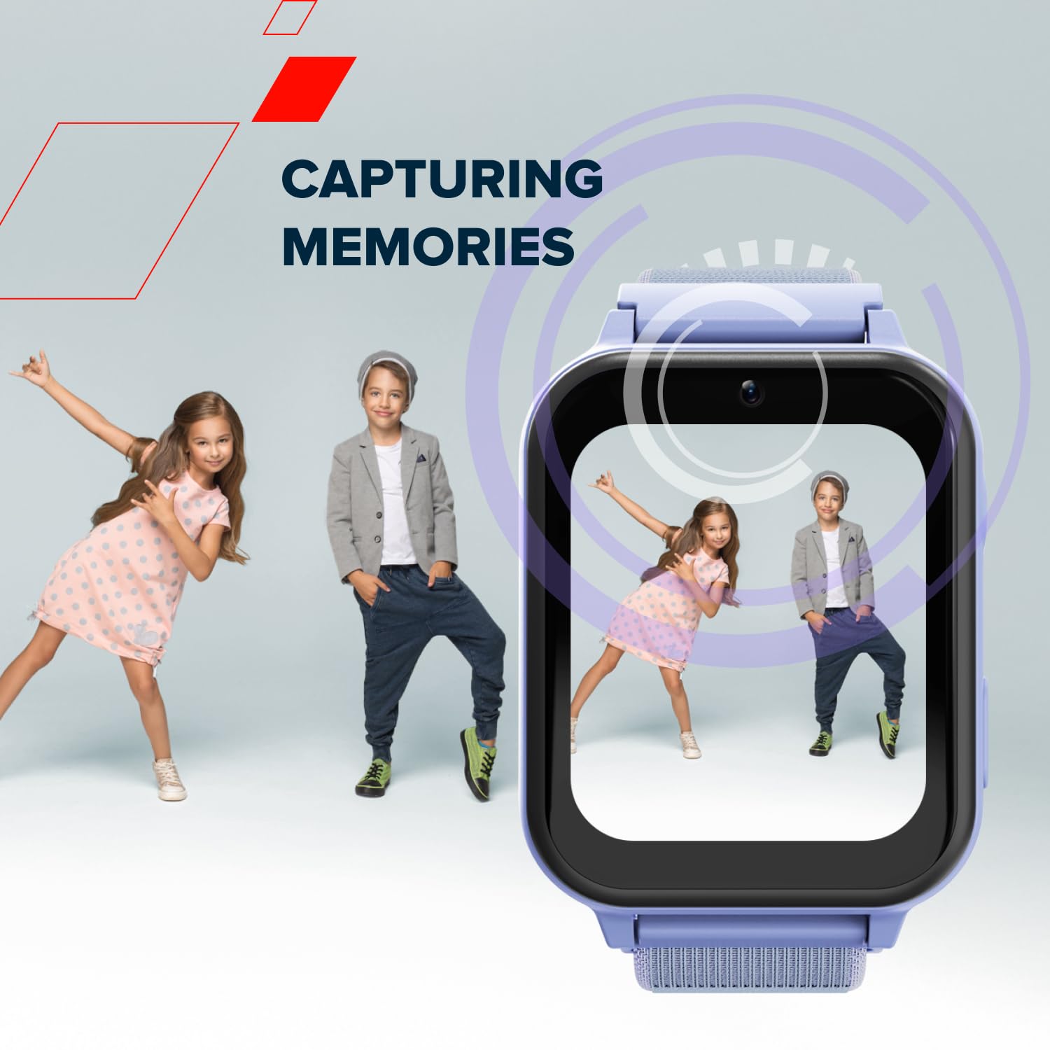 CANYON Alfie KW-37 Montre Intelligente pour Enfant avec écran IPS de 4,29 cm, Lecteur MP3, 16 Jeux, Appel SOS, Appareil Photo, SMS, Nano SIM, 512 Mo de mémoire, Vert