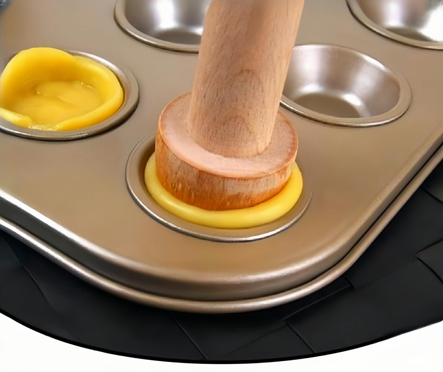 Wooden Tart Tamper Set - 3 Piece Baking Tool -4 Wooden Tart Tamper Set - 3 Piece Baking Tool -4