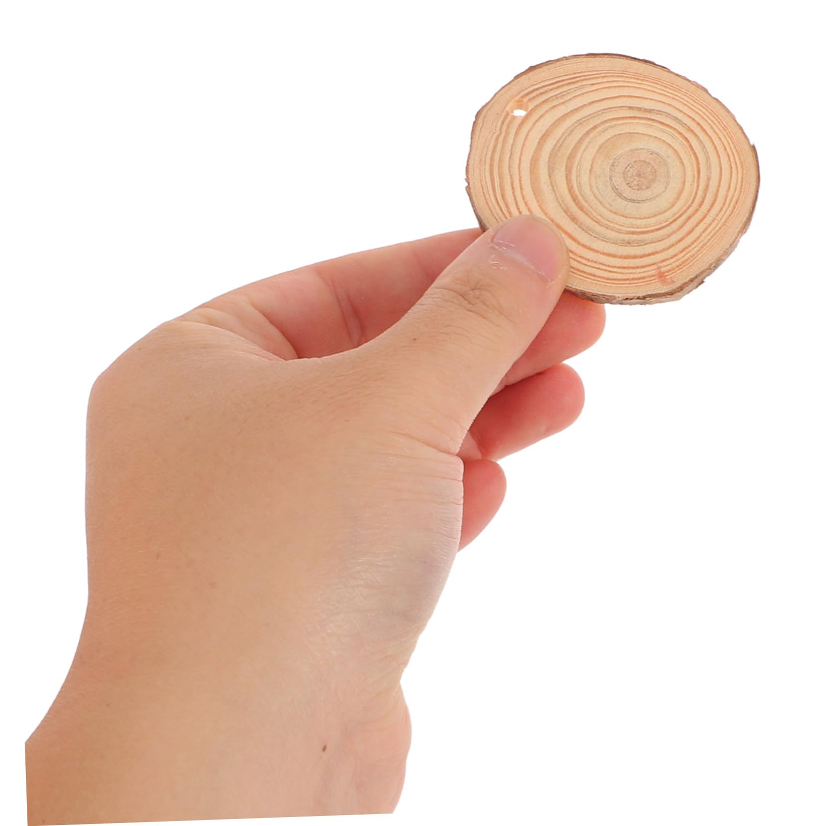 30 Stk. Teiliges Naturbelassene Kiefernholzscheiben Vielseitige Holzscheiben für DIY Basteln Handwerk Weihnachts Hochzeitsdekorationen mit Baumwoll Juteschnur