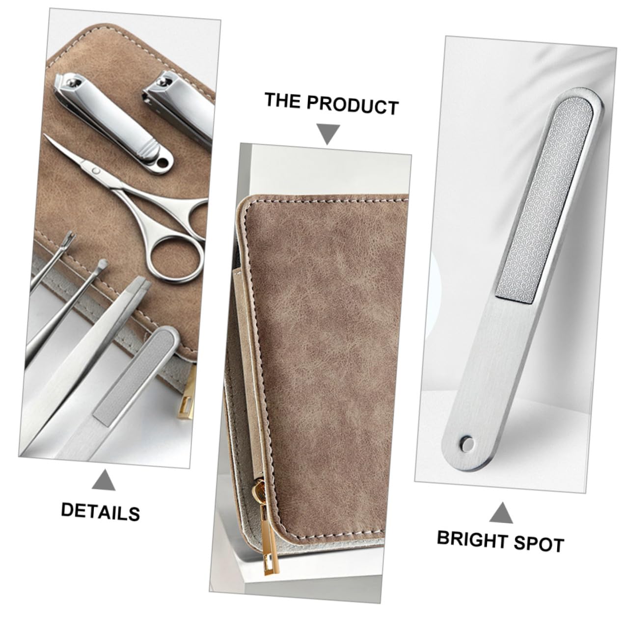 Acier Inoxydable Kit de Coupe-ongles Professionnel 8 Pièces