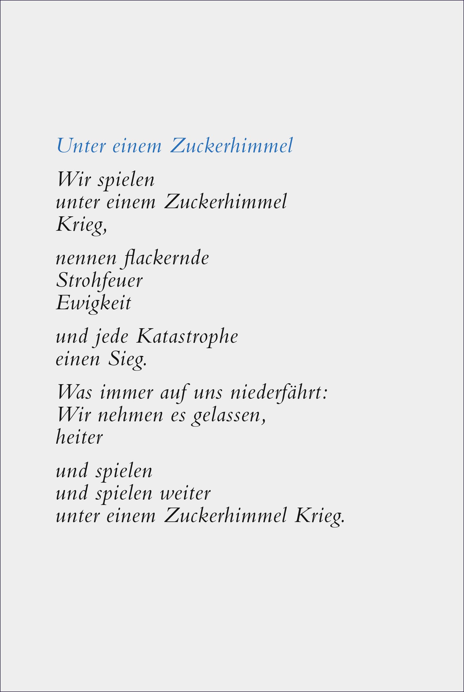 Unter einem Zuckerhimmel: Balladen und Gedichte. Illustriert von Anselm Kiefer