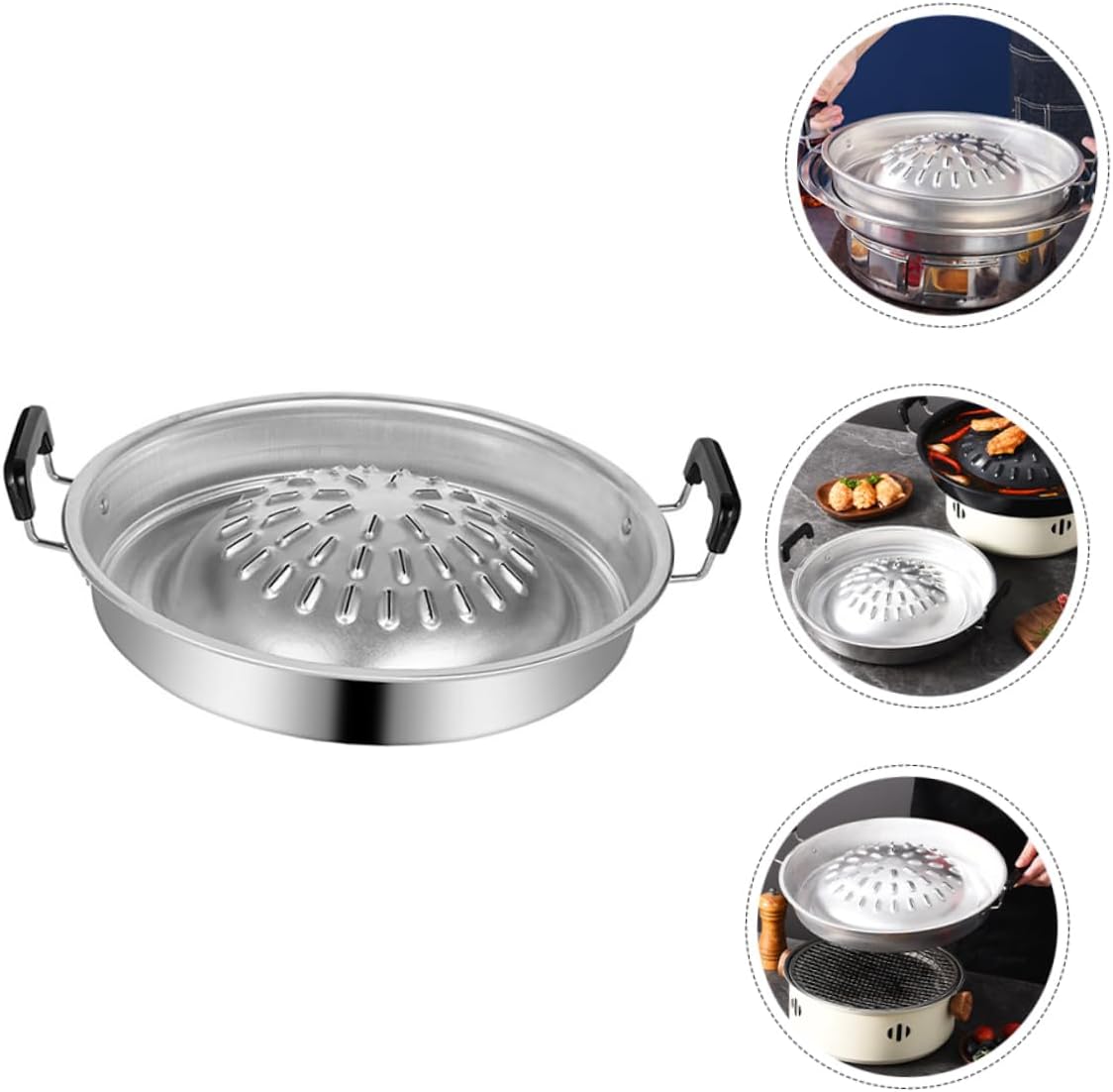 Toddmomy Professional Bbq Grill Pan Reusable Grilling Pan for Camping Bbq Supplies