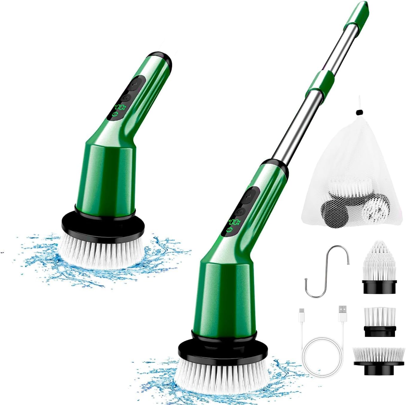 CTMAST Cordless Bathroom Cleaning Brush, Green Home & Kitchen