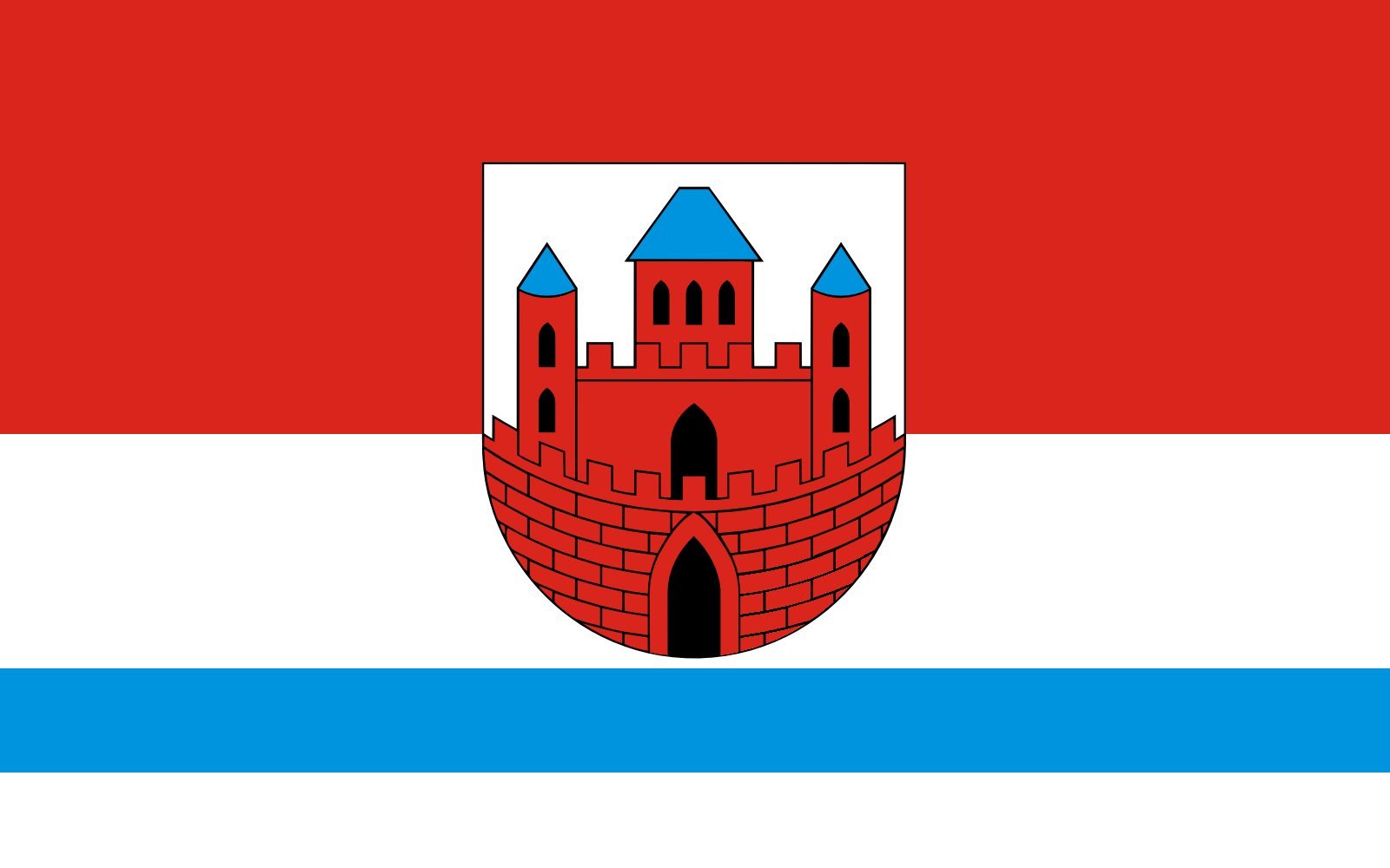 Drapeau Large POL Nowe pavillon paysage aux finitions renforcées