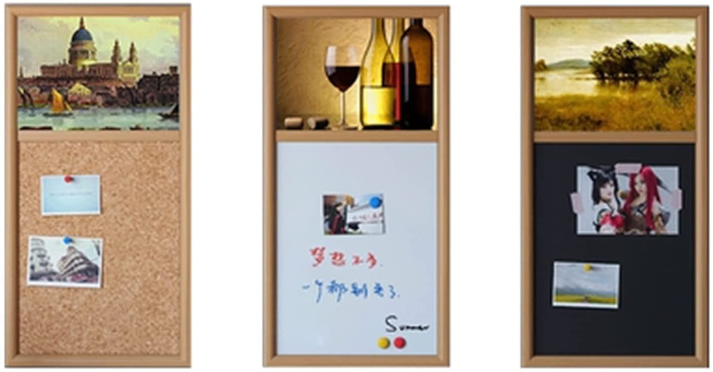 EPANO Kreidetafeln Holzrahmen Malerei Kombinationstafel 30 * 60 cm Whiteboard Tafel Korktafel Optionale hängende Memotafel für Shop Dekorative (Farbe: C, Größe: 30 x 60 cm)