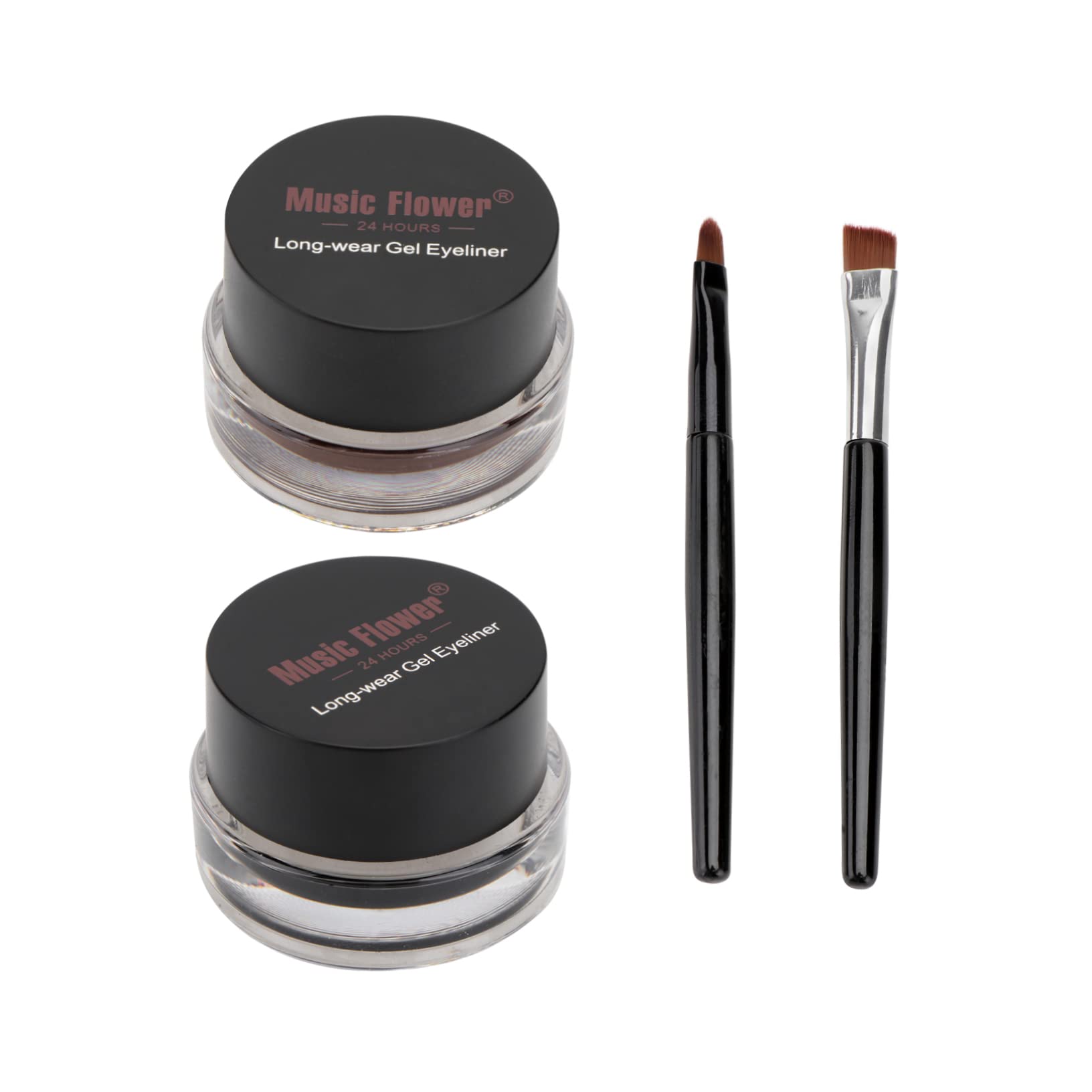 FOMIYES 2 Piezas Delineador De Ojos Traje Sombra De Ojos Marrón Crema De Sombra De Ojos Delineador De Ojos a Prueba De Manchas Traje Impermeable Perdurable Paleta
