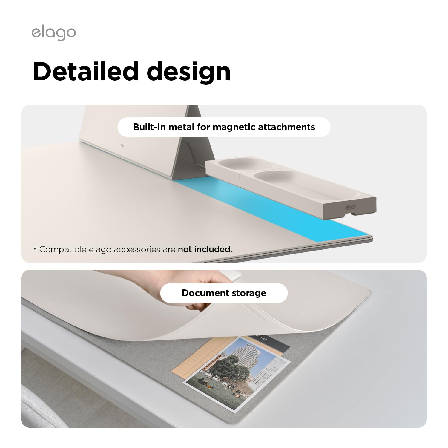 elago Tappetino da Scrivania Magnetico Smart, Sottomano Impermeabile
