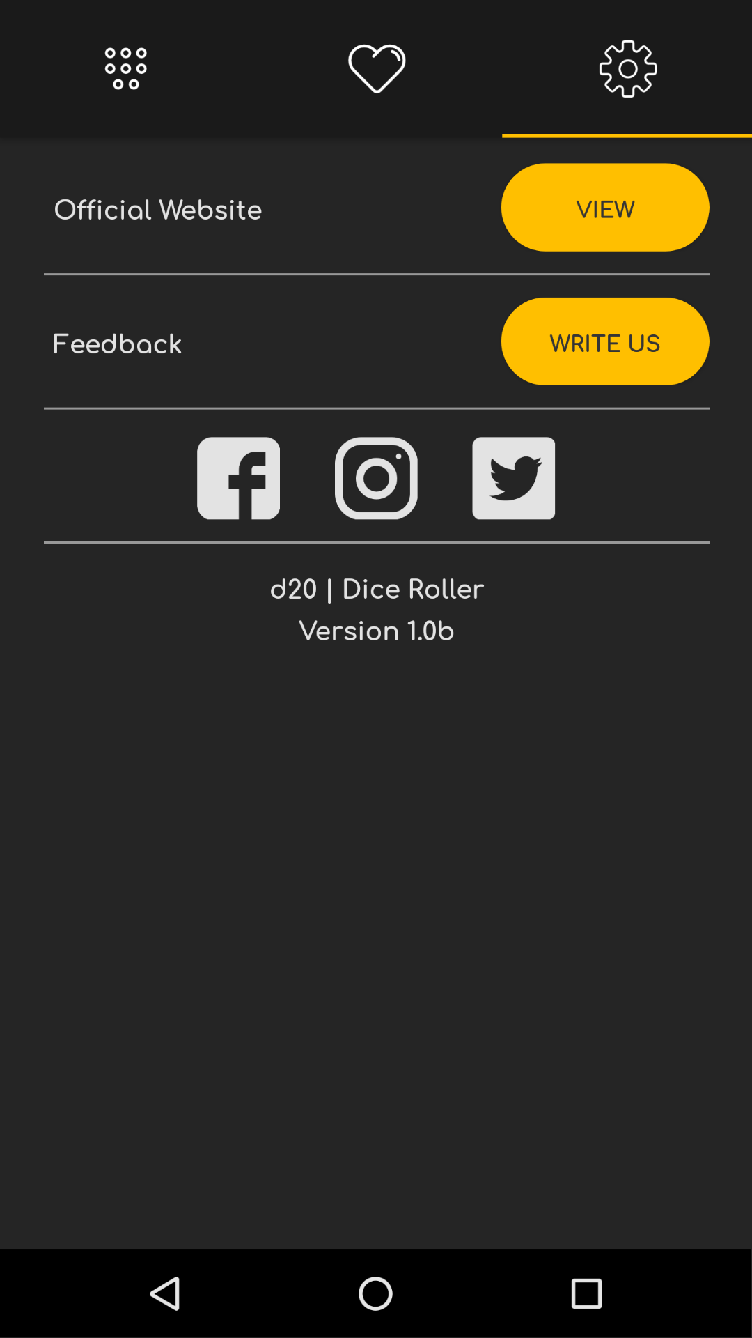 D20 Dice Roller App on Amazon Appstore