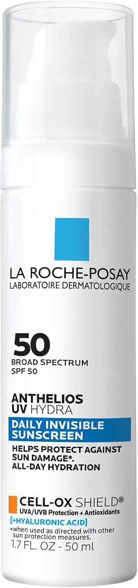 La Roche-Posay Anthelios UV Daily Invisible Sunscreen SPF 50, 3 Formulas | Daily face sunscreen in 3 formulas for different skin types: Vitamin E/Niacinamide/Azelaic Acid.