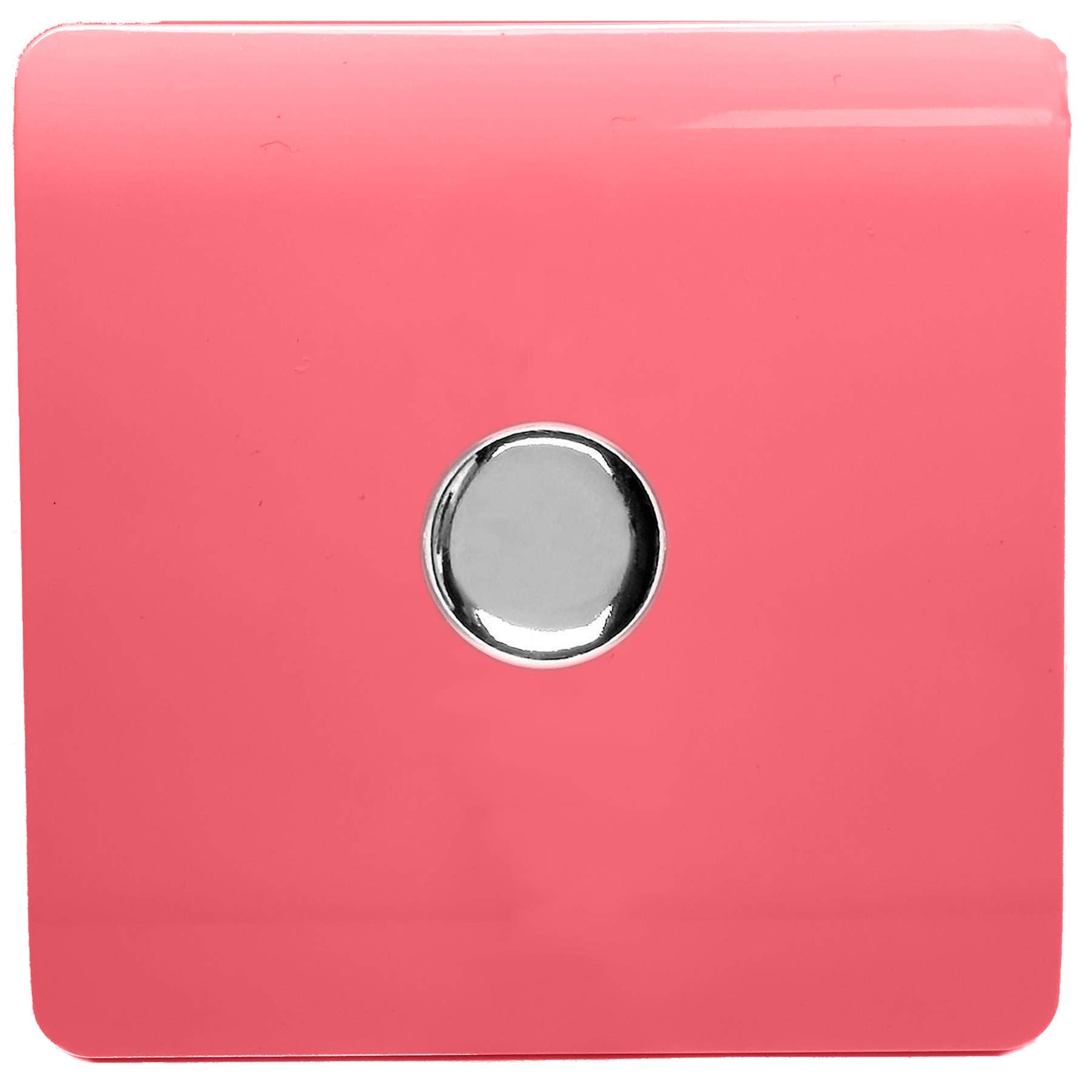 Trendi Artistic Modern Glossy Tactile 1 Gang 2 Way 120w LED Dimmer switch Strawberry