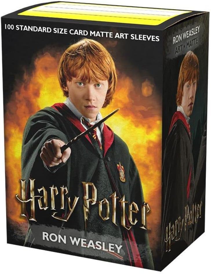 Arcane Tinmen AT-16021 Dragonshield-Matte Art Standard Size Sleeves 100pk-Wizarding World Ron Weasley Limited Edition, None