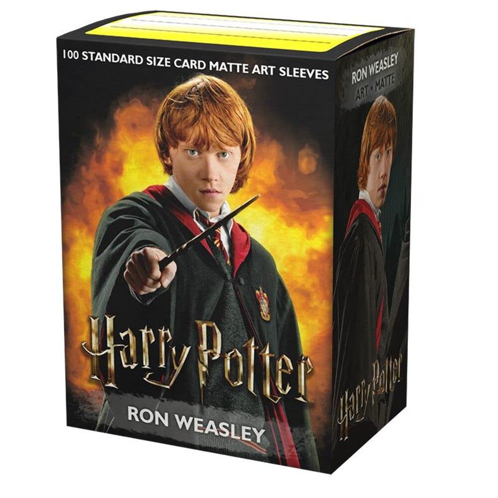 Arcane Tinmen AT-16021 Dragonshield-Matte Art Standard Size Sleeves 100pk-Wizarding World Ron Weasley Limited Edition, None