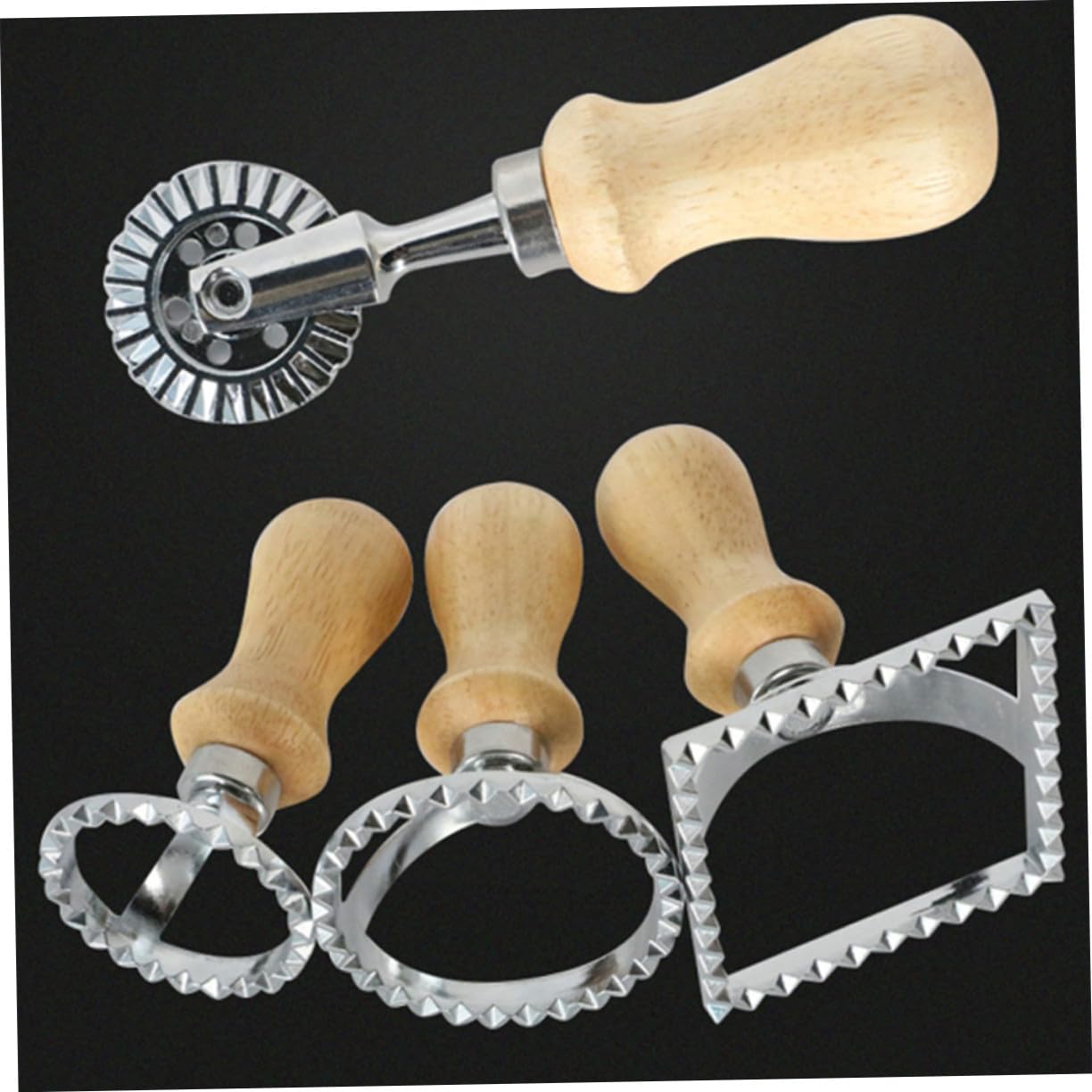 4 Piezas Molde Para Galletas De Madera Cortadores De Galletas Encaje Molde Relieve Para Hornear Pasteles Cocina