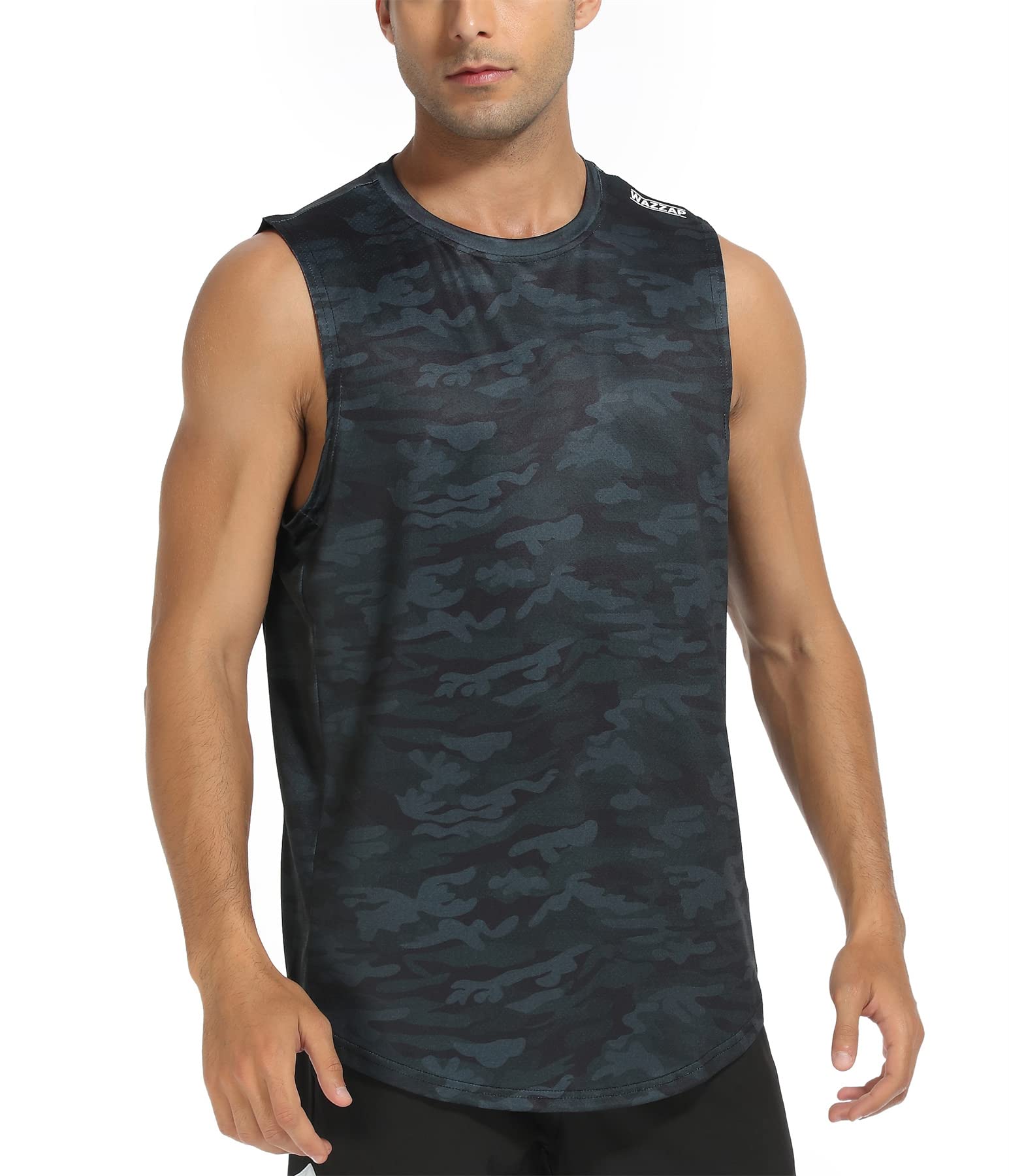 WAZZAP Camiseta Tirantes Hombre Secado Rápido Gym Fitness Gimnasio Deportivo Sin Manga Tank Top