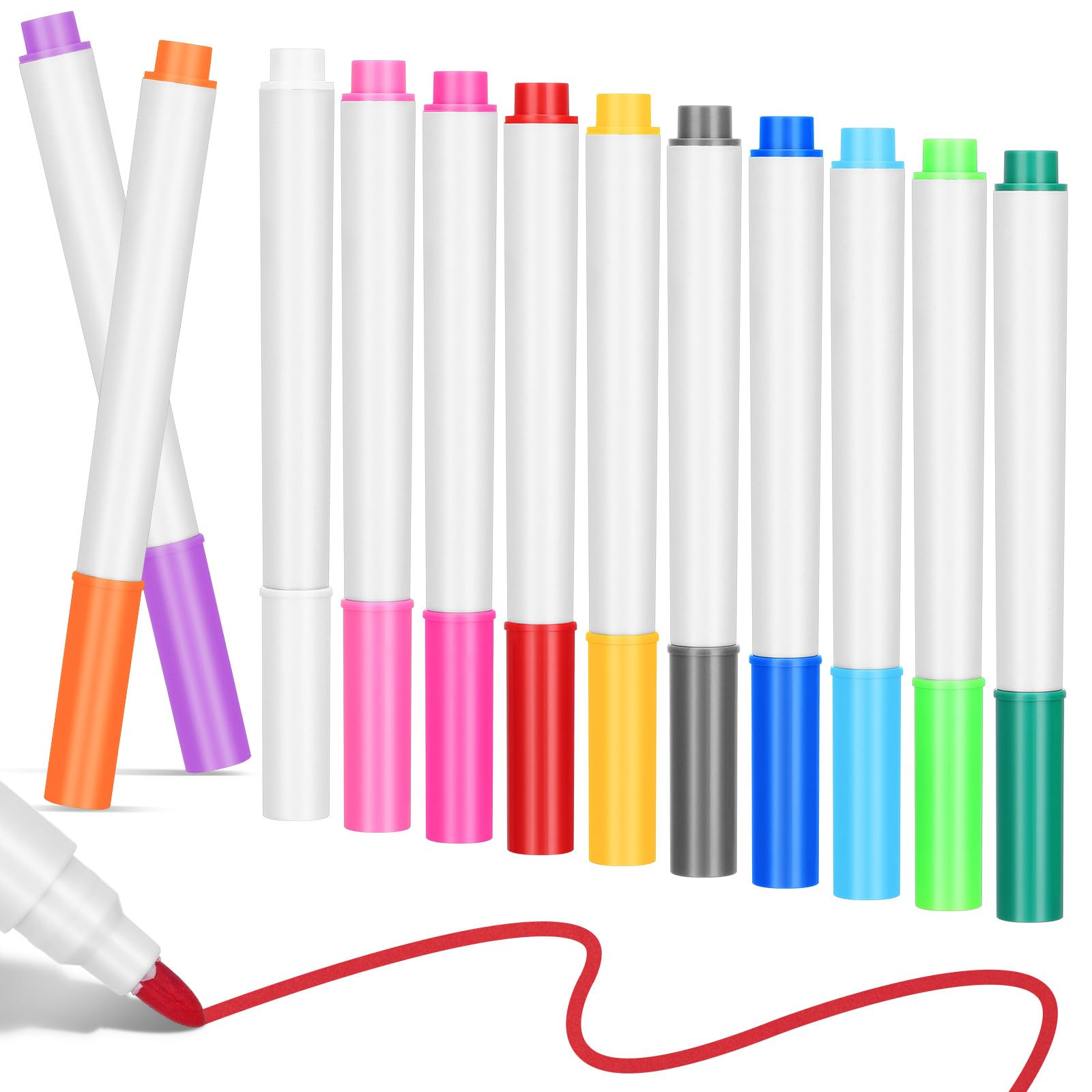Zerodeko 12pcs Washable Neon Chalk Markers, Erasable Acrylic Marker Set for Led Writing Boards Acrylic Whiteboards