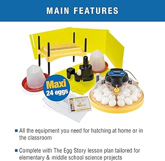 Brinsea Maxi 24 Advance Egg Incubator Classroom Kit Brooder Pack for Students with Lesson Plan, Egg Scope, EcoGlow Brooder, Plastic Chick Enclosure, Feeder and Drinker for Hatching Chicks, Ducklings