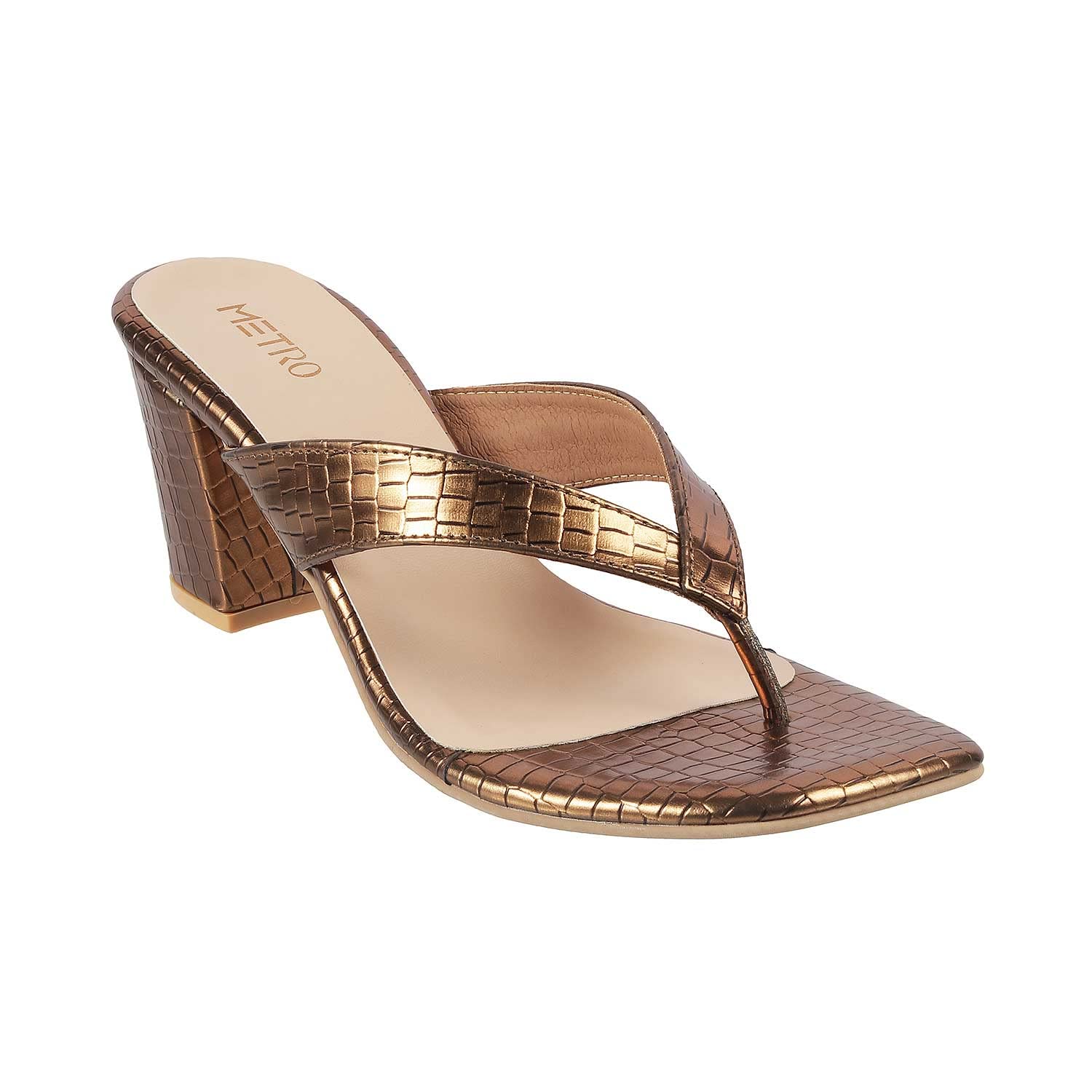 Metro Womens Synthetic Antic Gold Slippers (Size (4 UK (37 EU)) (B0B49DJC2R) Amazon Price History, Amazon Price Tracker